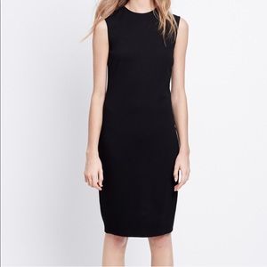 VINCE Sleeveless Ribbed Zippered Midi Dress